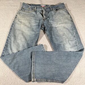 Levi's Denizen Jeans 285 Relaxed Fit Denim Blue Men's Size 38x30 Mens Pocket Zip